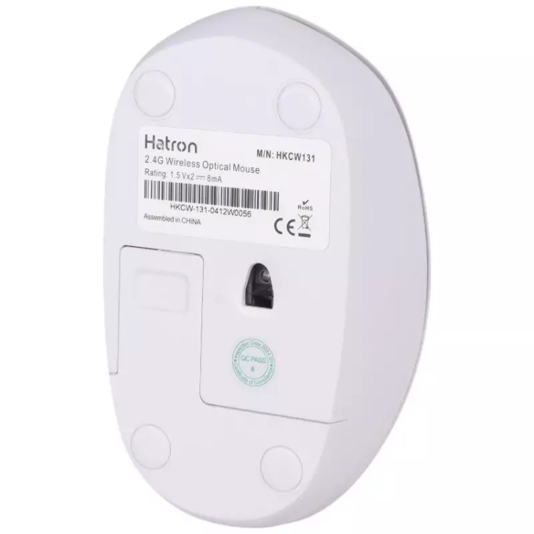 کیبورد و ماوس بی سیم هترون HKCW131 رنگ سفید( گارانتی ۱۲ ماهه فورتیم )