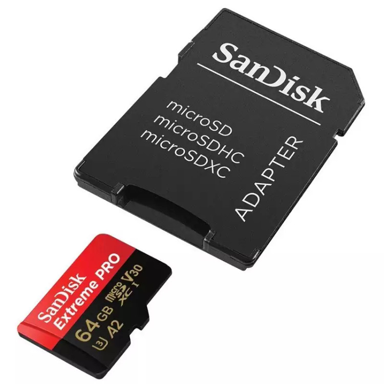 کارت حافظه سن دیسک (SanDisk ) مدل SanDisk Extreme PRO ظرفیت 64 گیگ + خشاب