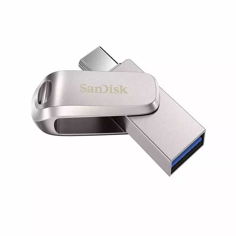فلش سن دیسک (Sandisk) مدل Ultra Dual Drive Luxe ظرفیت 128 گیگ( گارانتی 36 ماهه سورین)
