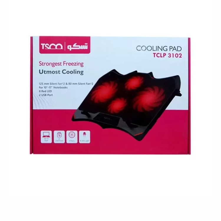 پایه خنک کننده لپ تاب ( کول پد) تسکو مدل TCLP 3102 (گارانتی 12 ماهه توسن سیستم شرق )
