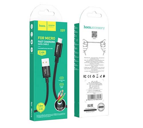 کابل شارژ USB به Micro USB هوکو(hoco) مدل U89
