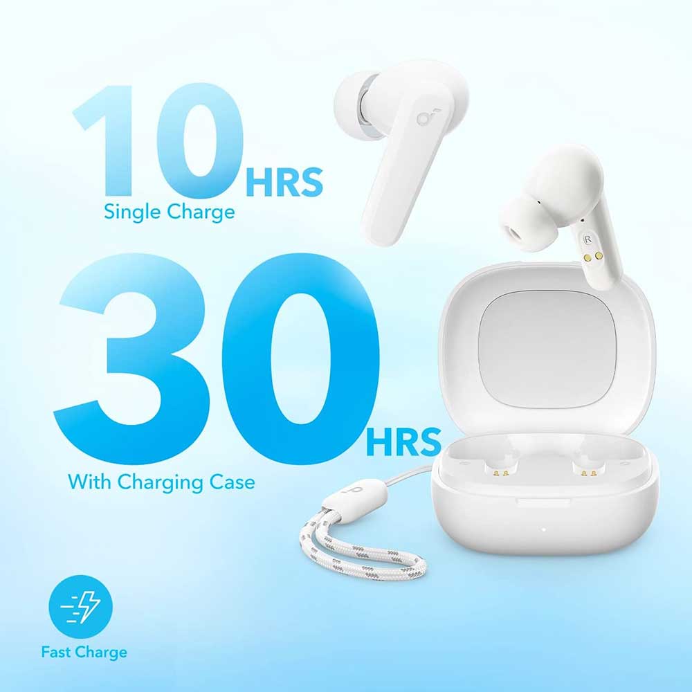 ایرپادز (هدفون بی سیم) انکر مدل R50i  رنگ سفید( 18 ماه گارانتی آگرین همراه)