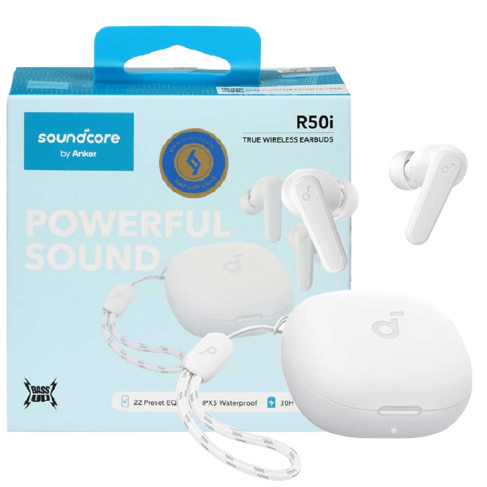 ایرپادز (هدفون بی سیم) انکر مدل R50i  رنگ سفید( 18 ماه گارانتی آگرین همراه)