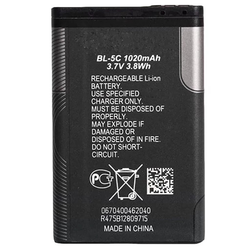 باتری موبایل Nokia مدل BL-5C با ظرفیت 1020mAh( اورجینال )
