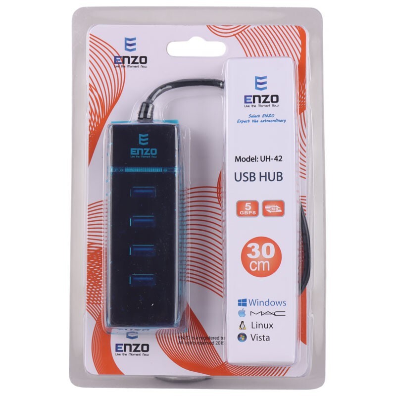 هاب 4 پورت USB2.0 انزو مدل ENZO USB UH-42