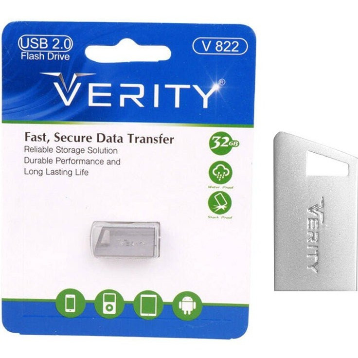 فلش مموری وریتی مدل V822 حافظه 32 گیگابایت USB 2.0 (گارانتی 2 ساله آسان سرویس)