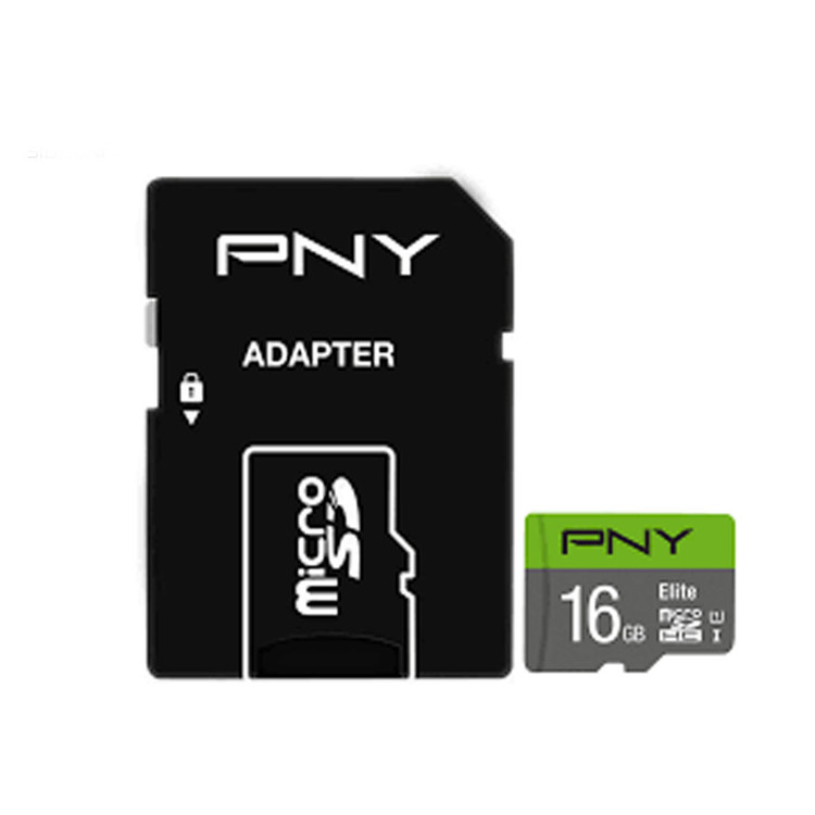 کارت حافظه microSDHC پی ان وای مدل Elite کلاس 10 استاندارد UHS-I U1 سرعت 100MBs ظرفیت 16 گیگابایت به همراه آداپتور SD
