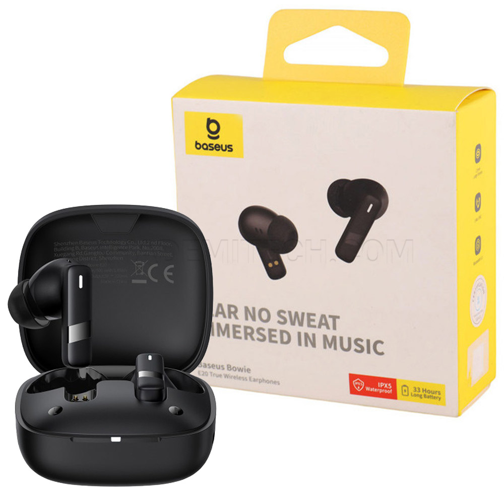 هدفون بی سیم باسئوس مدل  Bowie E20 ENC (مشکی) با 24 ماه گارانتی آونگ