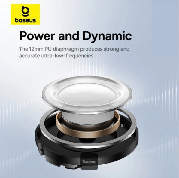 هدفون بی سیم باسئوس مدل  Bowie E20 ENC (مشکی) با 24 ماه گارانتی آونگ