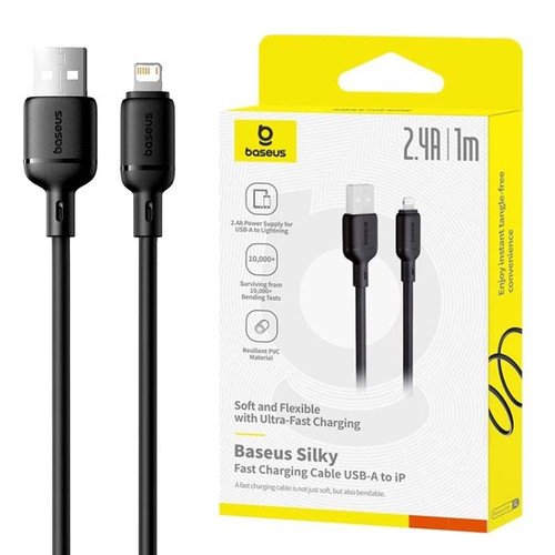 کابل شارژر اپل USB به Lightning باسئوس ( Baseus) طول 1 متر ( گارانتی 24 ماهه آونگ )