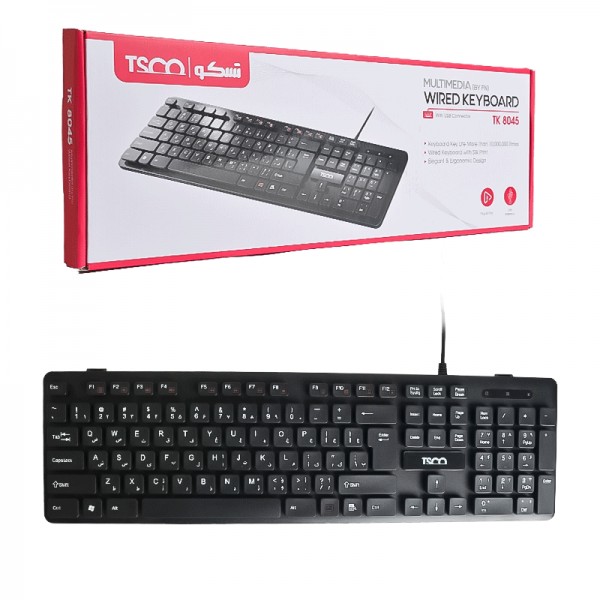 کیبورد سیم دار تسکو (TSCO) مدل TK 8045 (با گارانتی یکساله تسکو)