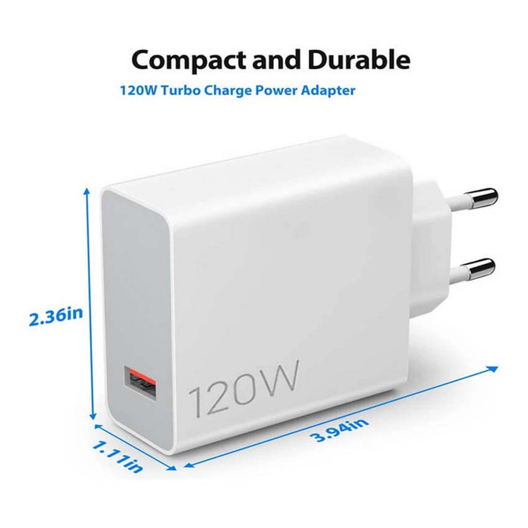 شارژر اورجینال سوپر فست 120 واتی شیائومی( Xiaomi ) به همراه کابل اصلی