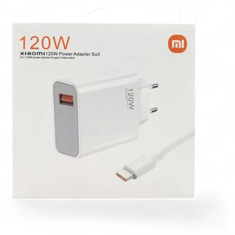 شارژر اورجینال سوپر فست 120 واتی شیائومی( Xiaomi ) به همراه کابل اصلی