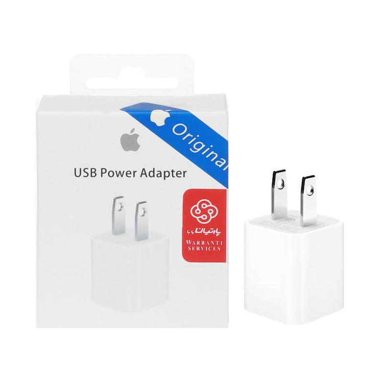 شارژر اورجینال 5 وات 2 آمپر ایفون ( apple ) اورجینال صد در صد ( گارانتی 6 ماهه پارتیان پایا )