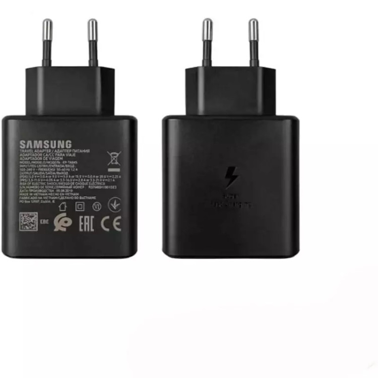 شارژر اورجینال 45 وات سامسونگ( Samsung ) به همراه کابل دو سر Type C( گارانتی 6 ماهه هیسکا )