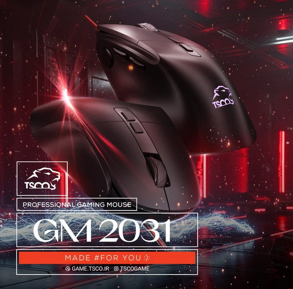 ماوس سیم دار گیمینگ تسکو ( TSCO) مدل TDCO GM 2031 (گارانتی 12 ماهه توسن سیستم شرق )