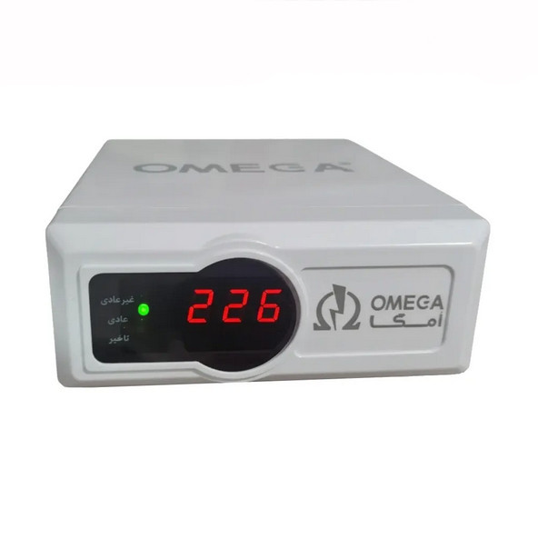محافظ برق دیجیتال فلزی یخچال و فریزر امگا مدل F2100 با 2 خروجی و کابل 2 متری ( گارانتی 2 ساله امگا صد صنعت آر )