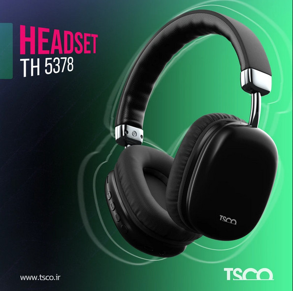 هدفون بلوتوثی تسکو TH 5378 ( گارانتی 12 ماهه توسن سیستم شرق)