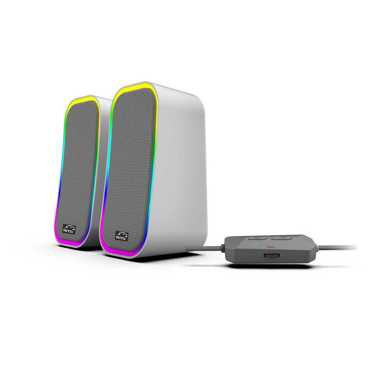 اسپیکر دو تیکه کامپیوتر تسکو (TSCO) مدل GS 2076 رنگ سفید ( گارانتی 12 ماهه توسن سیستم شرق )