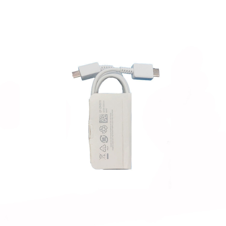 شارژر گوشی 25 وات سامسونگ با کابل دو سر Type C سفید اورجینال صد در صد ( گارانتی 6 ماهه پاریان پایا)