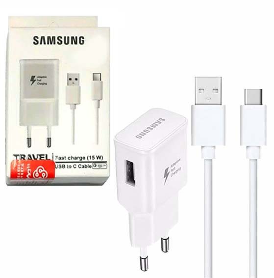 شارژر گوشی 15 وات سامسونگ با کابل صد در صد اورجینال ( با گارانتی 6 ماهه پارتیان پایا)
