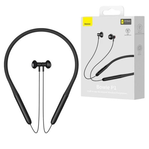 هندزفری گردنی بی سیم باسئوس مدل Bowie P1 رنگ مشکی( گارانتی24 ماه شرکت آونگ)