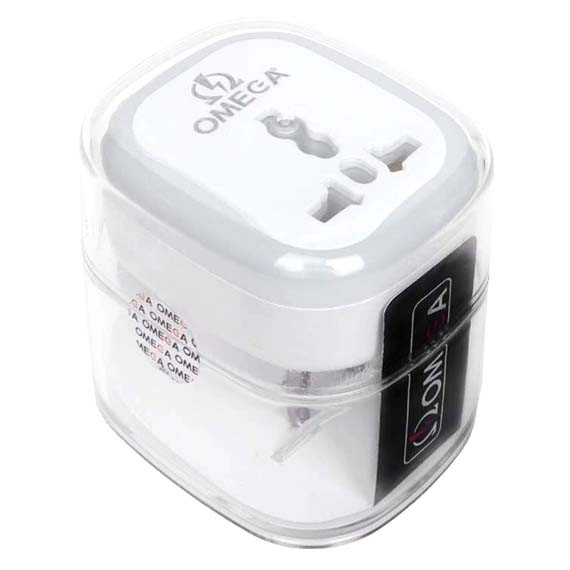 مبدل برق 3 به 2 اومگا ( OMEGA) مدل M101 رنگ لیمویی( گارانتی 36 ماهه امگا )