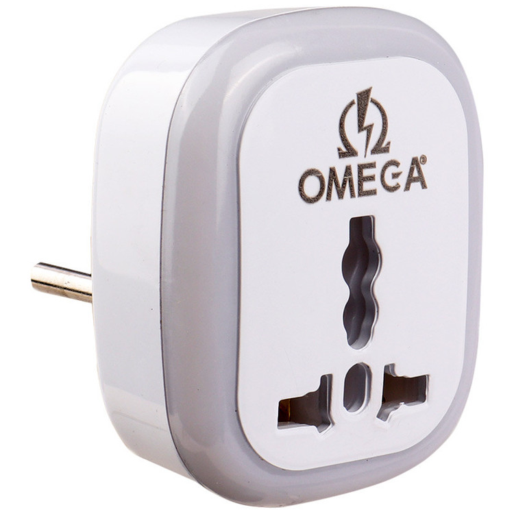 مبدل برق 3 به 2 اومگا ( OMEGA) مدل M101 رنگ لیمویی( گارانتی 36 ماهه امگا )