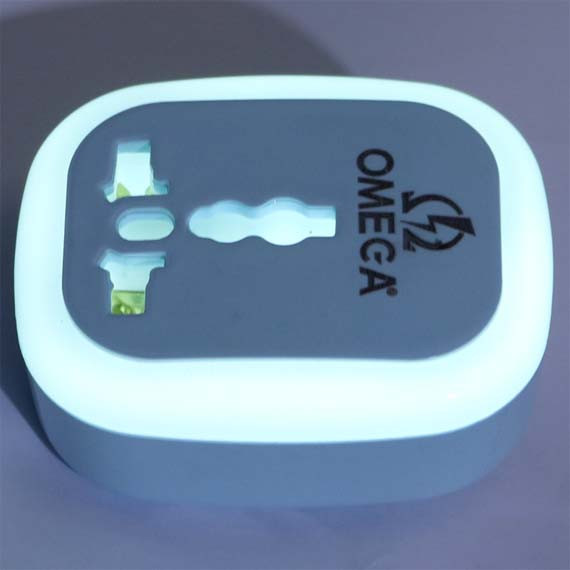 مبدل برق 3 به 2 اومگا ( OMEGA) مدل M101 رنگ لیمویی( گارانتی 36 ماهه امگا )