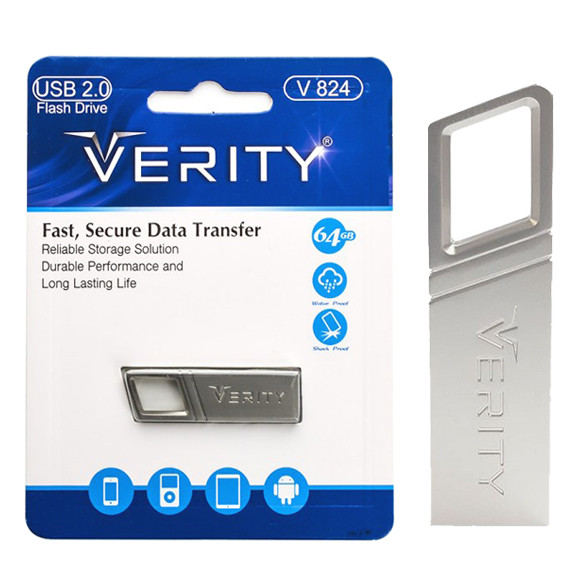 فلش وریتی (Verity) مدل V 824 ظرفیت 64 گیگ (با گارانتی 12 ماهه آسان سرویس)