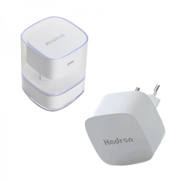 شارژر دیواری 25 وات هادرون( Hadron ) مدل C1011 رنگ سفید (گارانتی 24 ماهه تعویض هادرون توان)