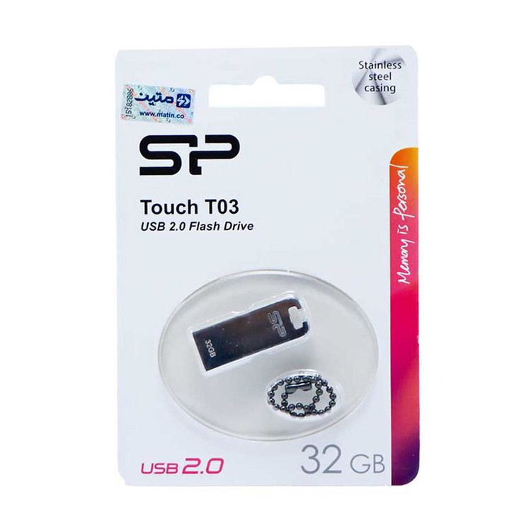 فلش سیلیکون پاور (Silicon Power) مدل Touch T03 ظرفیت 32 گیگ (گارانتی 60 ماهه گارانتی متین)