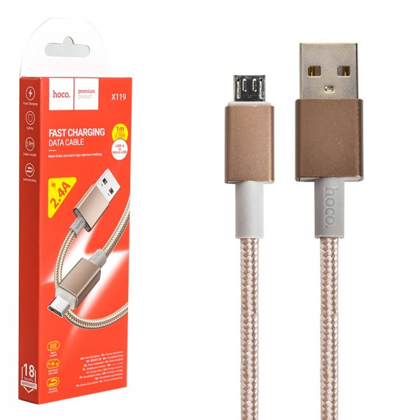 کابل شارژ USB به Micro USB هوکو (hoco) طول 1 متر مدل X119
